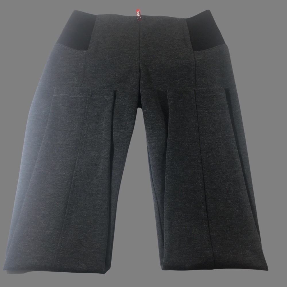 Vera Wang Gray Pants Wide Contrast Side Band Small